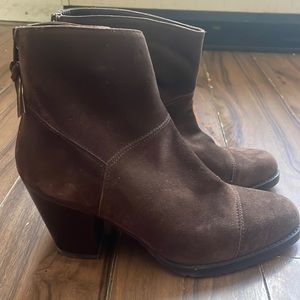 Stuart Weitzman Brown Suede Booties 7.5
